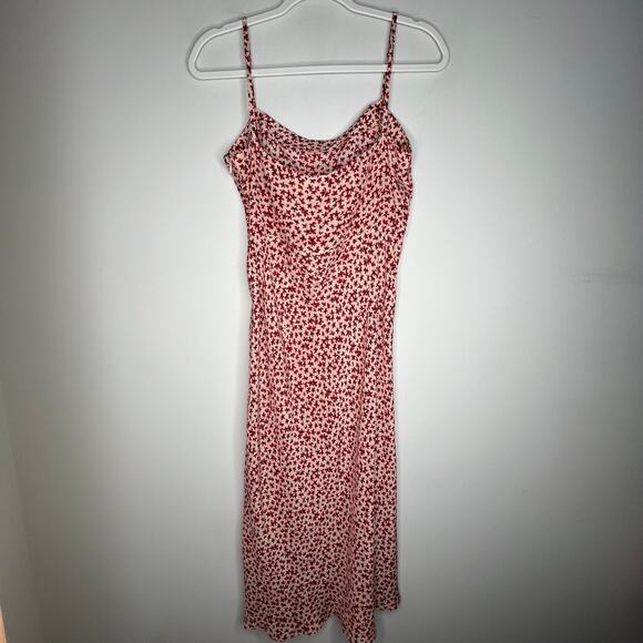 Realisation Par Red Floral The Amelia Midi Dress Size Large - Picture 6 of 10